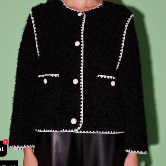 Premium Faux Shearling Jacket English Factory M - Picture 2 of 5